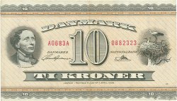 10 Kroner DANEMARK  1968 P.044v TTB+