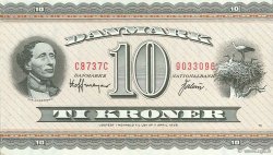 10 Kroner DANEMARK  1973 P.044ac SPL