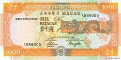 1000 Patacas MACAO  1991 P.070b NEUF