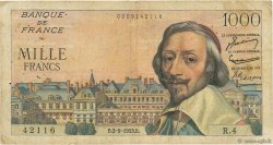 1000 Francs RICHELIEU FRANCE  1953 F.42.02 B