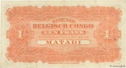 1 Franc CONGO BELGE  1914 P.03B TTB+