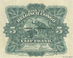 5 Francs CONGO BELGE  1943 P.13Ab TTB+