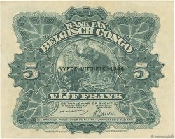 5 Francs CONGO BELGE  1944 P.13Ac SUP