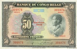 50 Francs CONGO BELGE  1948 P.16f TTB+