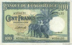 100 Francs CONGO BELGE  1949 P.17d TTB+