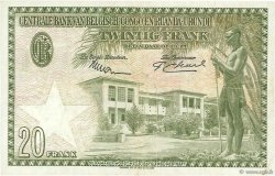 20 Francs CONGO BELGE  1954 P.26 TTB