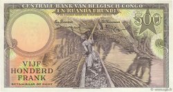 500 Francs CONGO BELGE  1957 P.34 TTB à SUP