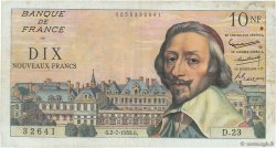 10 Nouveaux Francs RICHELIEU FRANCE  1959 F.57.02 TB+