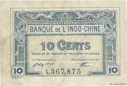 10 Cents FRENCH INDOCHINA  1919 P.043 VF