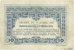 10 Cents FRENCH INDOCHINA  1919 P.043 VF