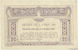 20 Cents INDOCHINE FRANÇAISE  1919 P.045b TTB+