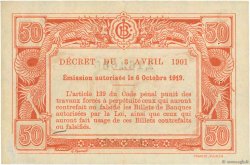 50 Cents INDOCHINE FRANÇAISE  1919 P.046 SUP