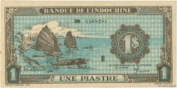1 Piastre bleu INDOCHINE FRANÇAISE  1942 P.059a pr.NEUF