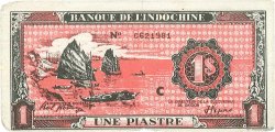 1 Piastre violet INDOCHINE FRANÇAISE  1942 P.060x TB