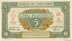 5 Piastres vert / marron INDOCHINE FRANÇAISE  1942 P.061 SPL