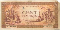 100 Piastres orange INDOCHINE FRANÇAISE  1942 P.066 B