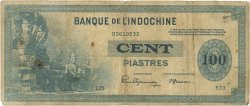 100 Piastres INDOCHINE FRANÇAISE  1945 P.078a B