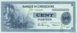 100 Piastres Spécimen INDOCHINE FRANÇAISE  1945 P.078s