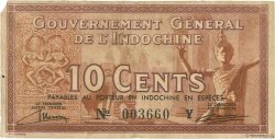 10 Cents INDOCHINE FRANÇAISE  1939 P.085b TB