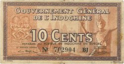 10 Cents INDOCHINE FRANÇAISE  1939 P.085c TB+