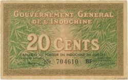 20 Cents INDOCHINE FRANÇAISE  1939 P.086d TTB