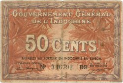 50 Cents INDOCHINE FRANÇAISE  1939 P.087e TB