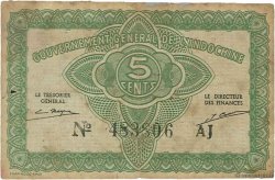 5 Cents INDOCHINE FRANÇAISE  1942 P.088a TB