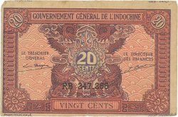 20 Cents INDOCHINE FRANÇAISE  1942 P.090 TTB