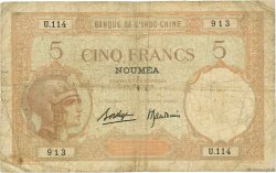 5 Francs NOUVELLE CALÉDONIE  1936 P.36b B