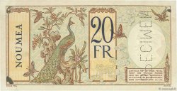 20 Francs Spécimen NOUVELLE CALÉDONIE  1926 P.37as SUP+