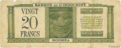 20 Francs NOUVELLE CALÉDONIE  1944 P.49 TB+