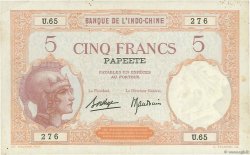 5 Francs TAHITI  1927 P.11c TTB+