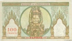 100 Francs TAHITI  1956 P.14c TB
