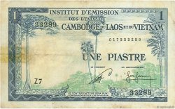 1 Piastre - 1 Riel INDOCHINE FRANÇAISE  1954 P.094 TB