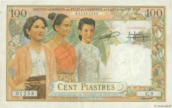 100 Piastres - 100 Riels INDOCHINE FRANÇAISE  1954 P.097 TTB+