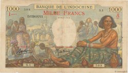 1000 Francs DJIBOUTI  1938 P.10 pr.TTB