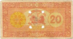 20 Francs Palestine Annulé DJIBOUTI  1945 P.15 B+