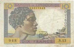 10 Francs DJIBOUTI  1946 P.19 VF-