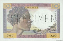 10 Francs Spécimen DJIBOUTI  1946 P.19s NEUF
