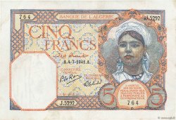 5 Francs ALGÉRIE  1941 P.077b SUP