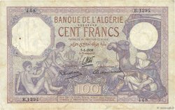 100 Francs ALGÉRIE  1936 P.081b TB+