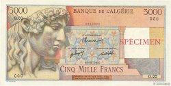 5000 Francs Spécimen ALGÉRIE  1946 P.105s SPL