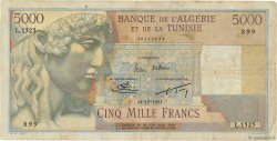 5000 Francs ALGÉRIE  1955 P.109b TB