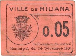 5 Centimes ALGÉRIE Miliana 1916 JPCV.01 TTB+
