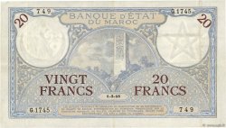 20 Francs MAROC  1945 P.18b TTB+