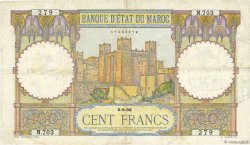 100 Francs MAROKKO  1938 P.20 SS