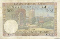 500 Francs MAROC  1950 P.46 TB+