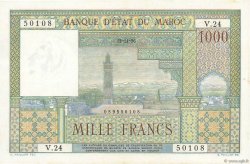 1000 Francs MAROC  1956 P.47 SUP