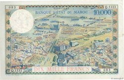 100 Dirhams sur 10000 Francs MAROC  1955 P.52 TTB+