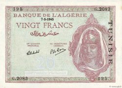 20 Francs TUNISIE  1945 P.18 pr.NEUF